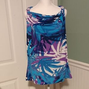 Jones New York Signature XL Tropical Sleeveless Tank